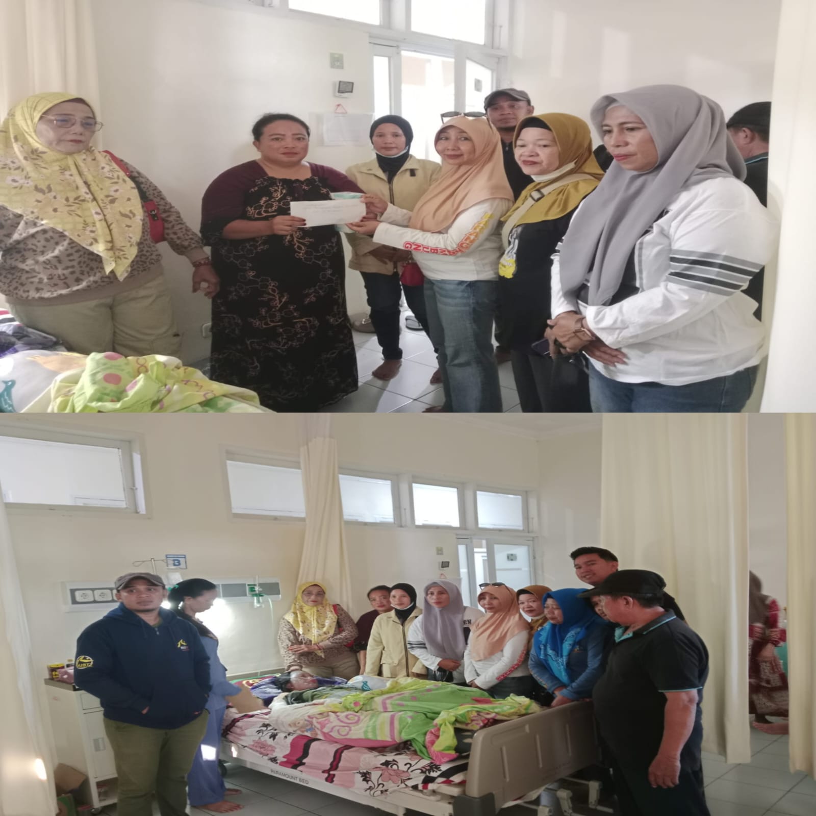 Ketua RT/RW Jenguk Korban Ledakan Gas di RSUD Haji, Wujud Kepedulian Terhadap Warga Tertimpa Musibah