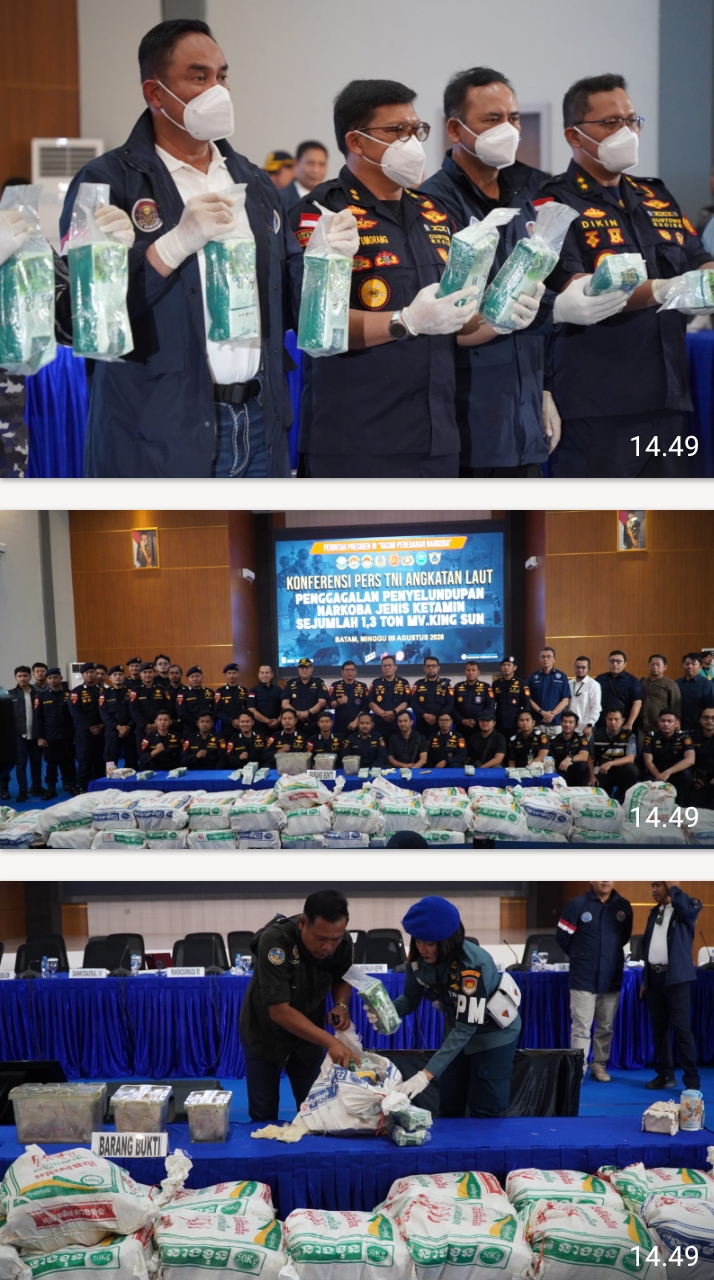 Bea Cukai dan Tim Gabungan Amankan 1,3 Ton Ketamin di Perairan Kepulauan Riau, Tiga Bulan Pantau Kapal King Sun